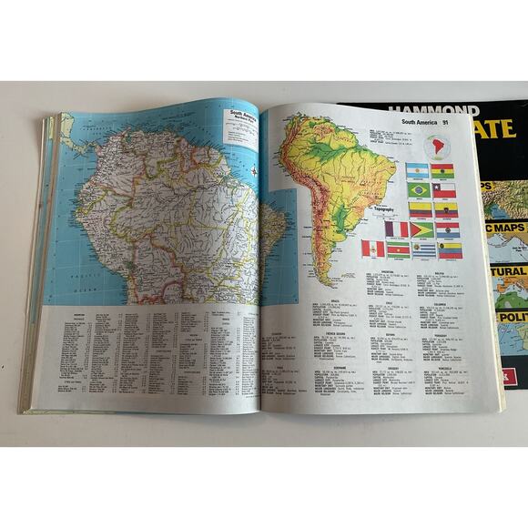 1988 Newsweek The Hammond World Atlas Softcover Bundle of 2 - Picture 7 of 7